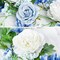 2 Pack Artificial Peony Flower Garland - 6ft Silk Peony Red Flower Garland (Blue and White)